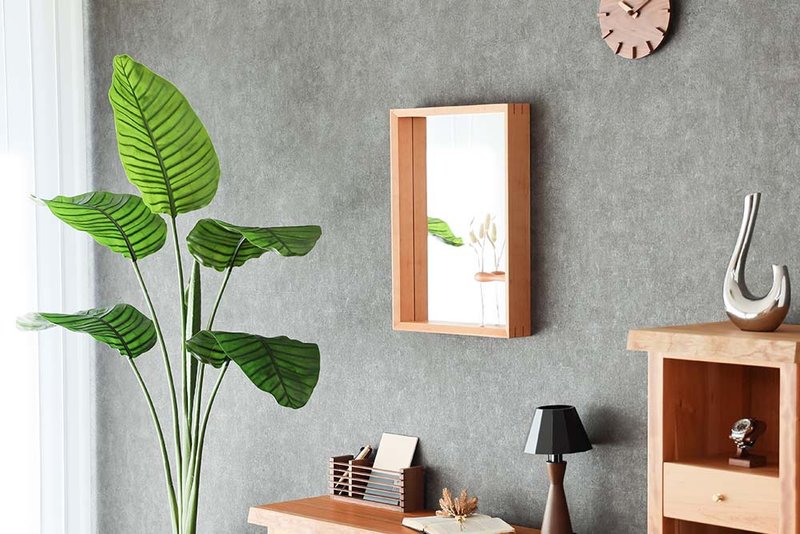 飞驒家具 ARTS CRAFT JAPAN 壁挂镜 Fado - 彩妆刷具/镜子/梳子 - 木头 