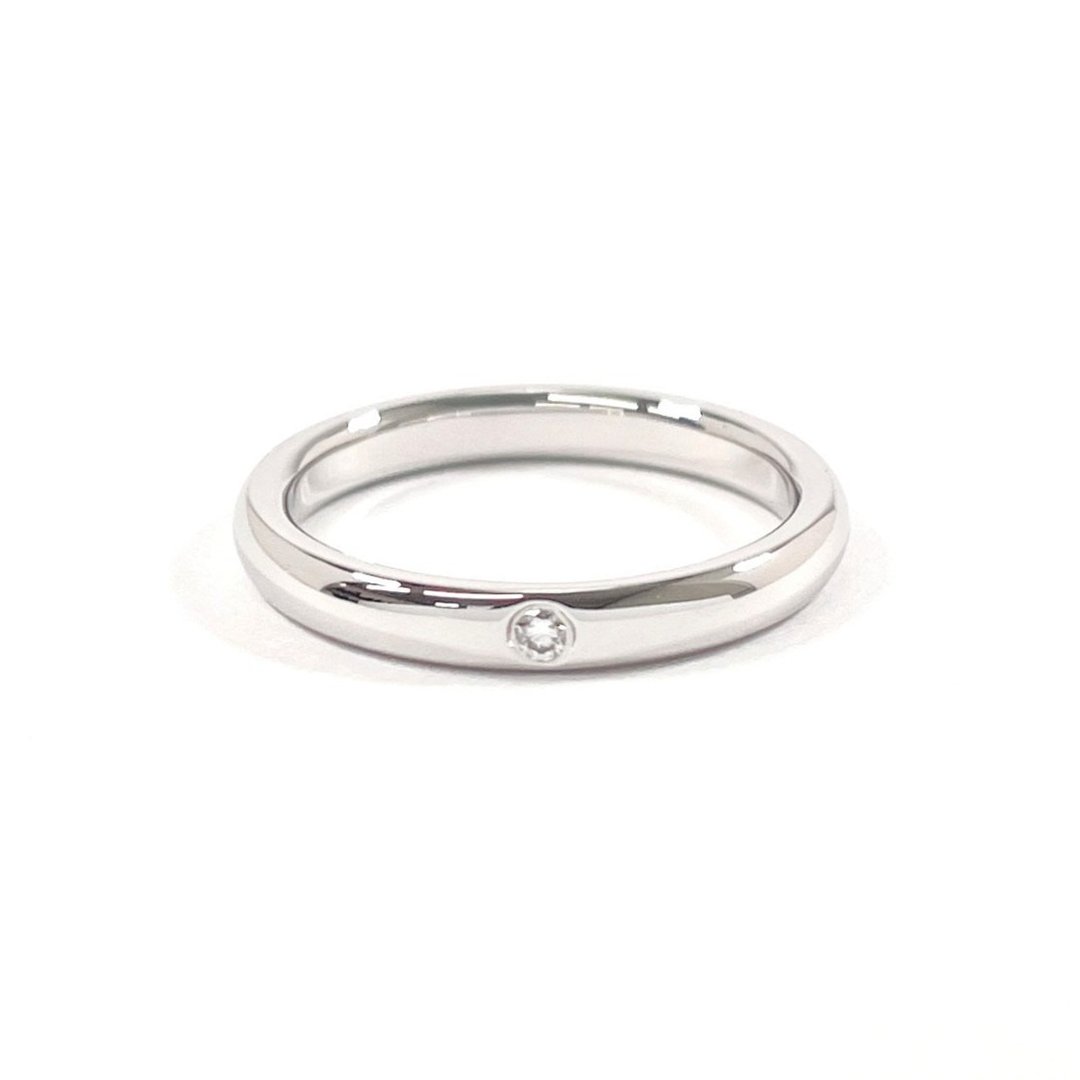 【日本直送 二手美品】11号 蒂芙尼 TIFFANY&Co. 戒指 stacking band ring Elsa Peretti Pt950 铂金 - 戒指 - 贵金属 银色