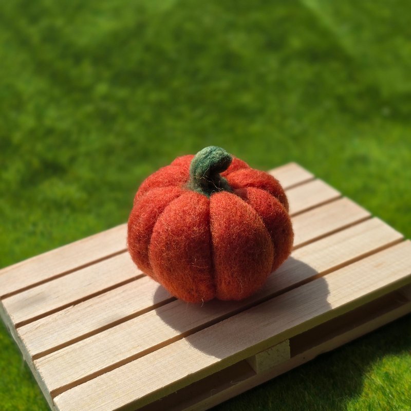 胖胖南瓜钥匙圈 万圣节 Halloween -好肥好好吃系列 - 钥匙链/钥匙包 - 羊毛 红色