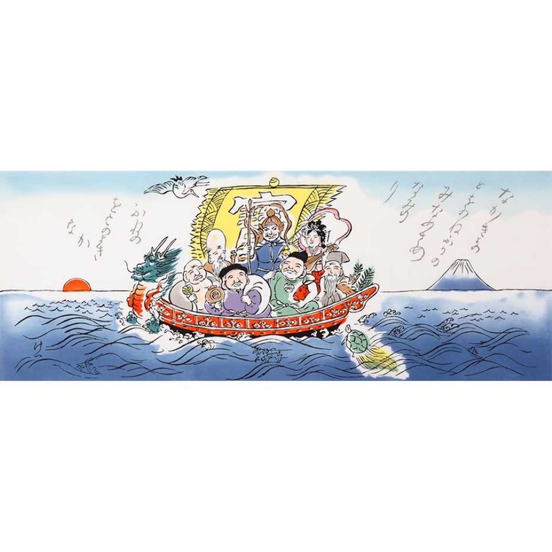 京都手拭巾-七福神 - 海报/装饰画/版画 - 棉．麻 