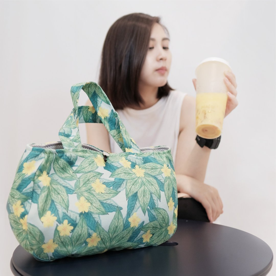 夏日野餐 午餐袋 妈妈包便当袋小托特袋娃娃车提袋-台中麻薏系列 - 手提包/手提袋 - 聚酯纤维 绿色