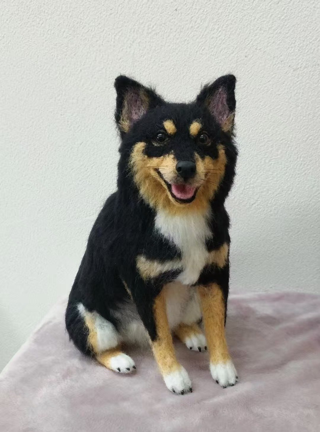 定制 逼真犬 毛孩 宠物 羊毛毡 娃娃 似颜绘 纪念 狗狗 礼物 v3 - 玩具 - 羊毛 多色