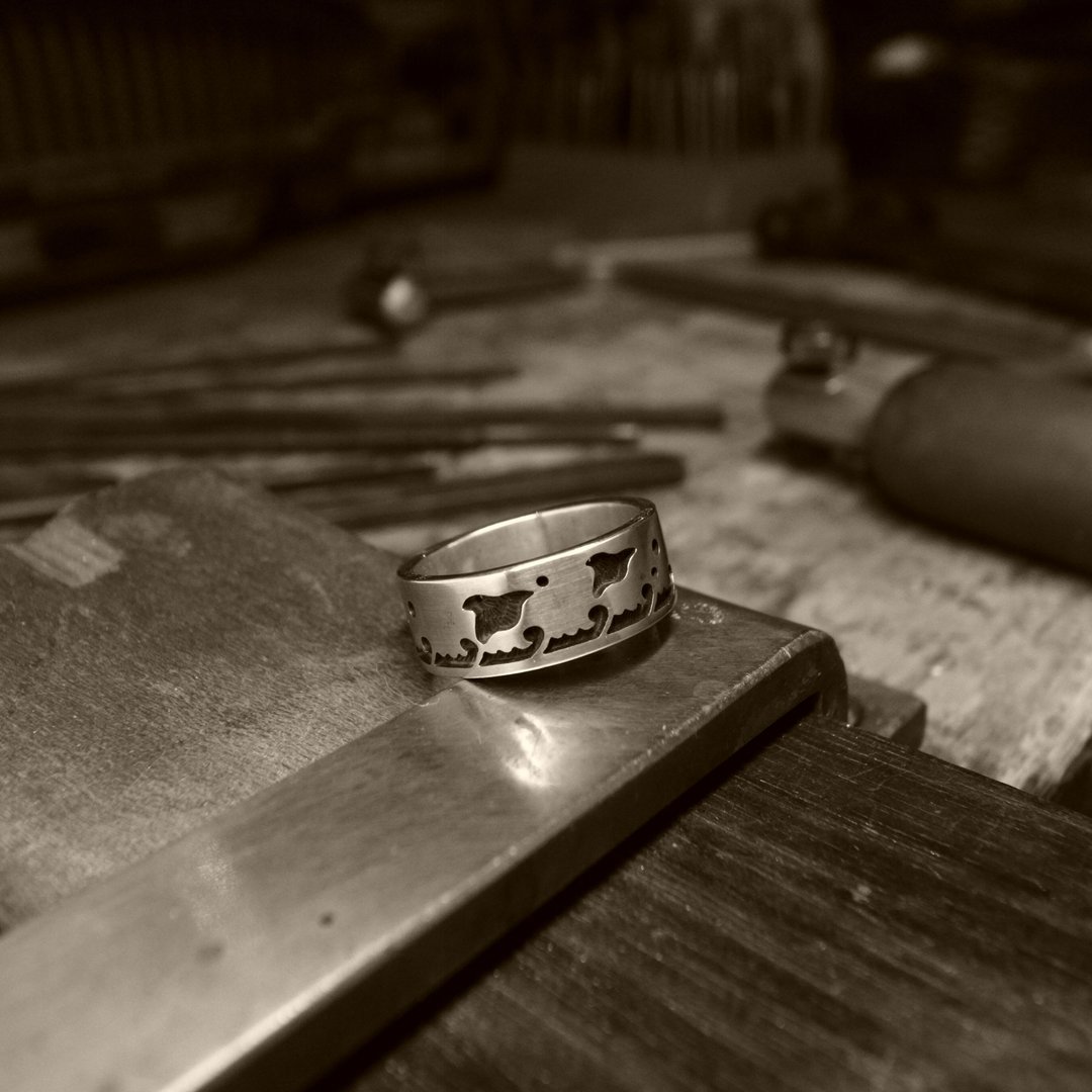 [Chidori in the waves] Only one item Japanese ring Japanese pattern overlay Silver Magazine publication product - 戒指 - 纯银 银色