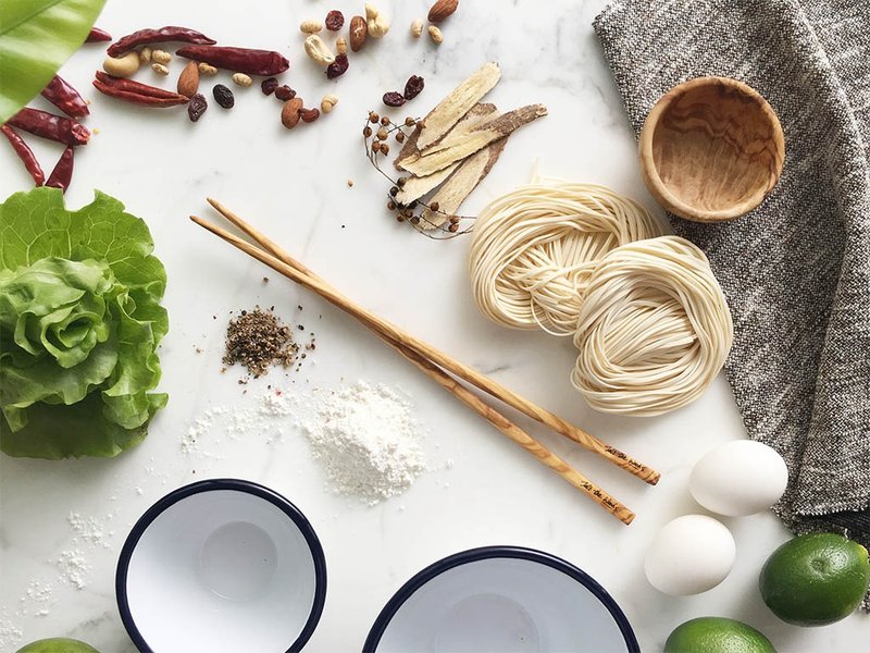 橄榄木 料理长筷-面筷-搅拌筷 - 厨房用具 - 木头 咖啡色