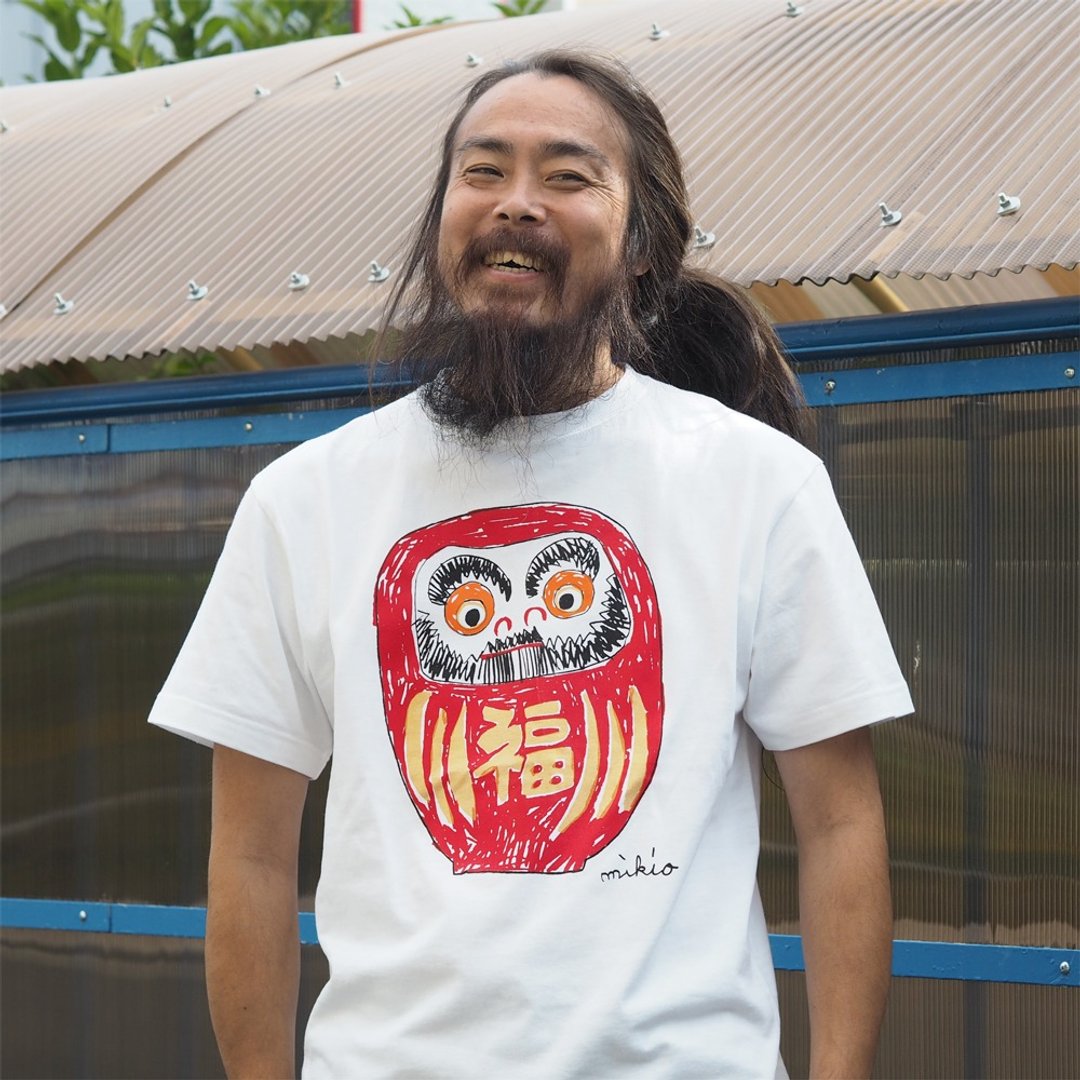 达摩 达磨 达摩 成人 T 恤 红色 S M L XL 2XL 3XL - 男装上衣/T 恤 - 棉 红色