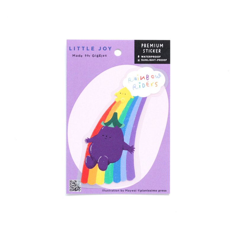 顶级贴纸 - Little Joy - Rainbow Riders - 贴纸 - 塑料 多色