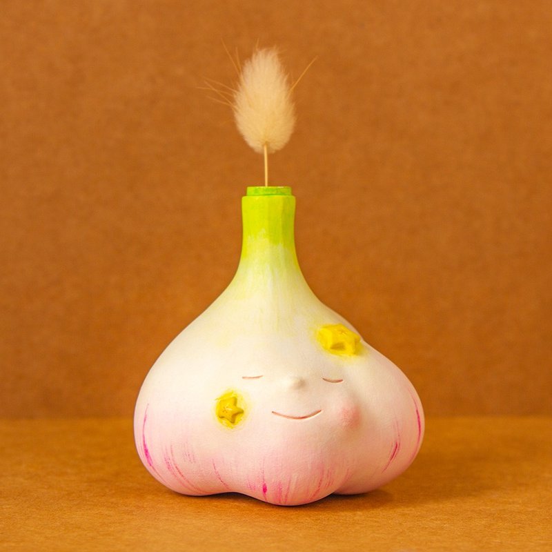 花瓶 花器 大蒜头造型 艺术家制作 限量发售 - 花瓶/陶器 - 水泥 
