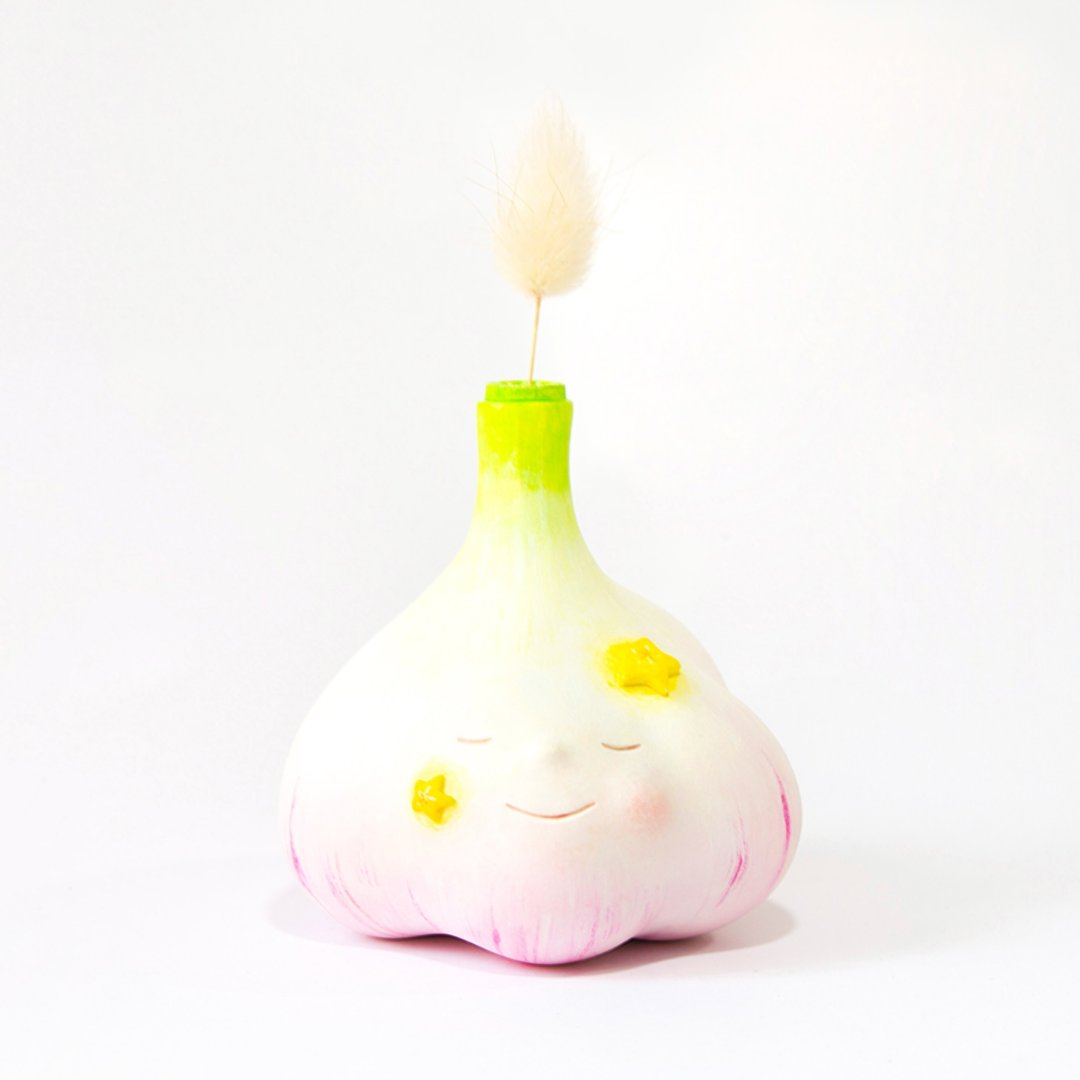 花瓶 花器 大蒜头造型 艺术家制作 限量发售 - 花瓶/陶器 - 水泥 