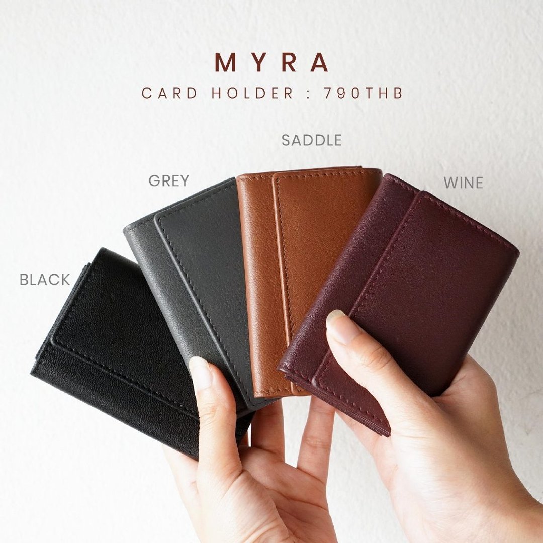 FOLIO 型号 Myra 卡夹，卡夹，真皮。 - 名片夹/名片盒 - 真皮 
