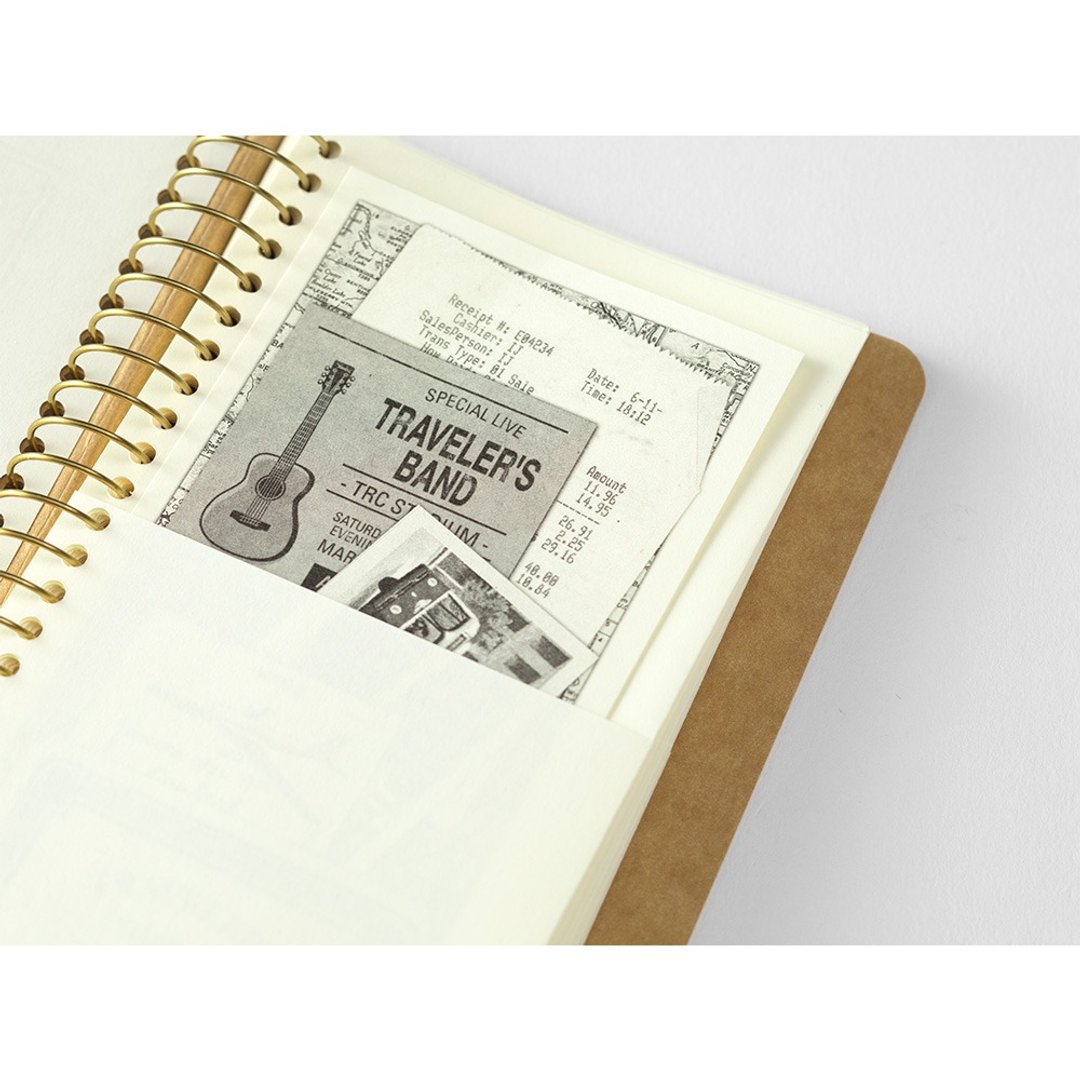 Spiral Ring Notebook A6 Slim - 口袋信封 - 笔记本/手帐 - 纸 卡其色