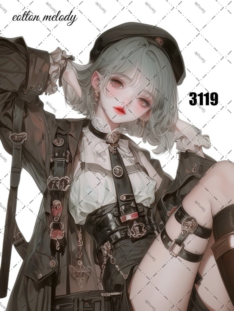 original sticker no.3119 人物贴纸 原创贴纸 原创人物贴纸 装饰贴纸 cotton melody - 贴纸 - 纸 