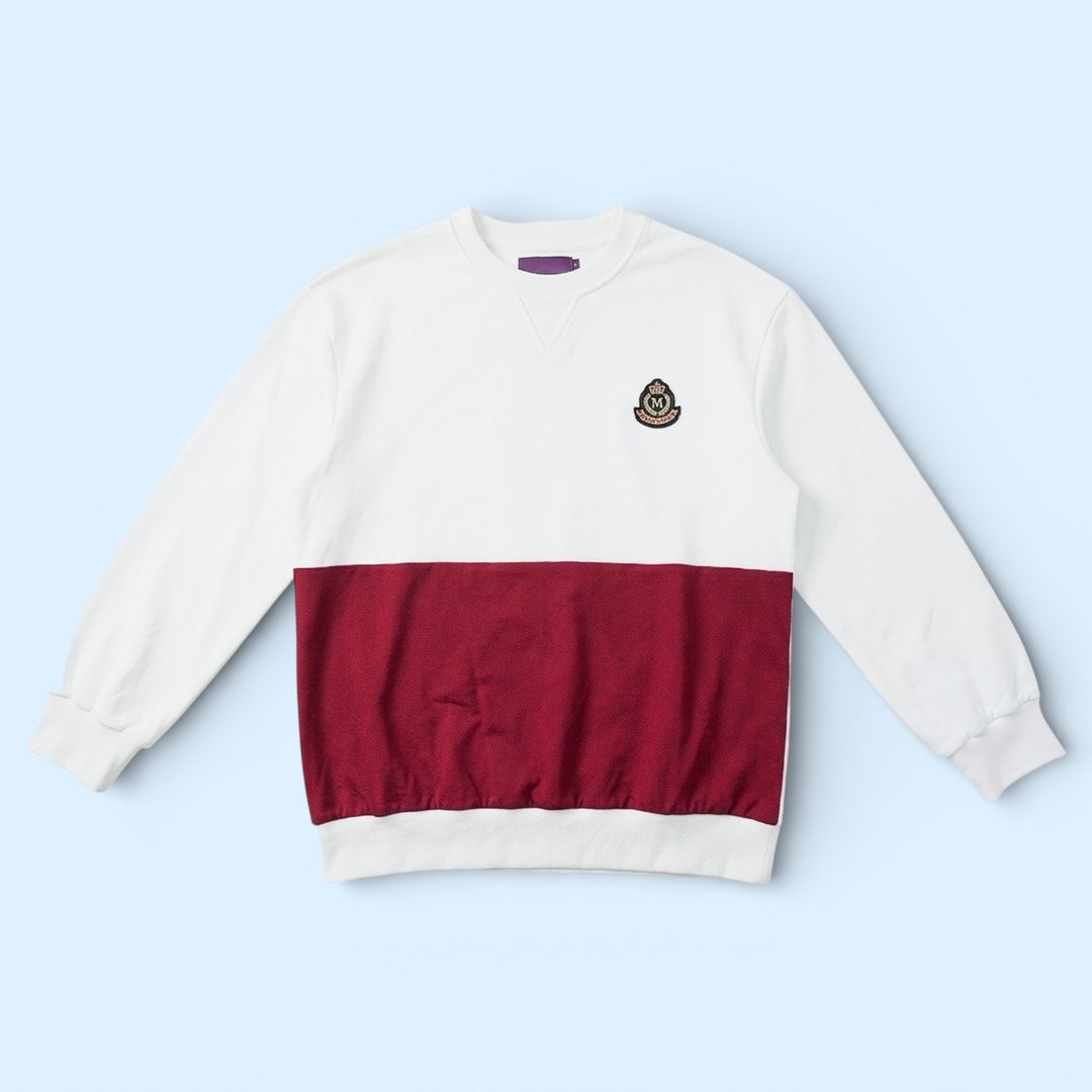 Brest Sweatshirt (2-Bordeaux Red) | Hooman (Adult/Kids) - 中性连帽卫衣/T 恤 - 棉 红色
