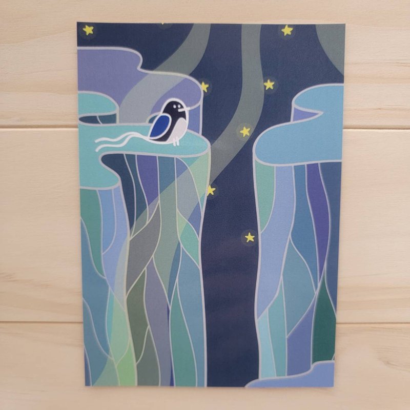 【恶龙明信片 | 003 星子坟场】 - 卡片/明信片 - 纸 蓝色