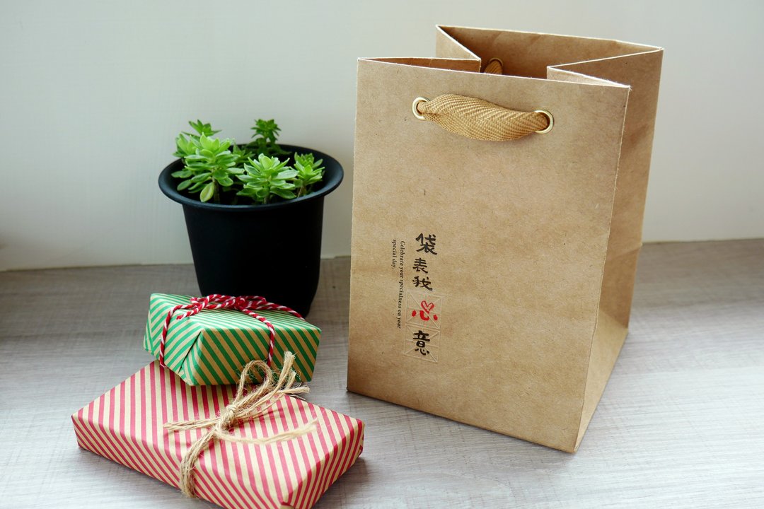 文青－宽底牛皮纸袋 (小)。JBG-181 - 纸盒/包装盒 - 纸 