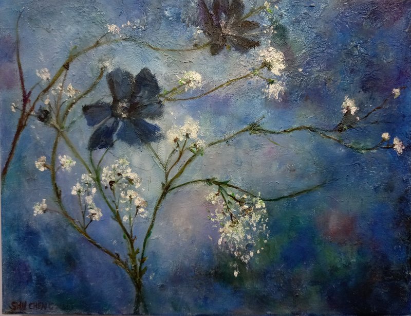 陈淑珍油画创作       恋人絮语 - 海报/装饰画/版画 - 其他材质 紫色