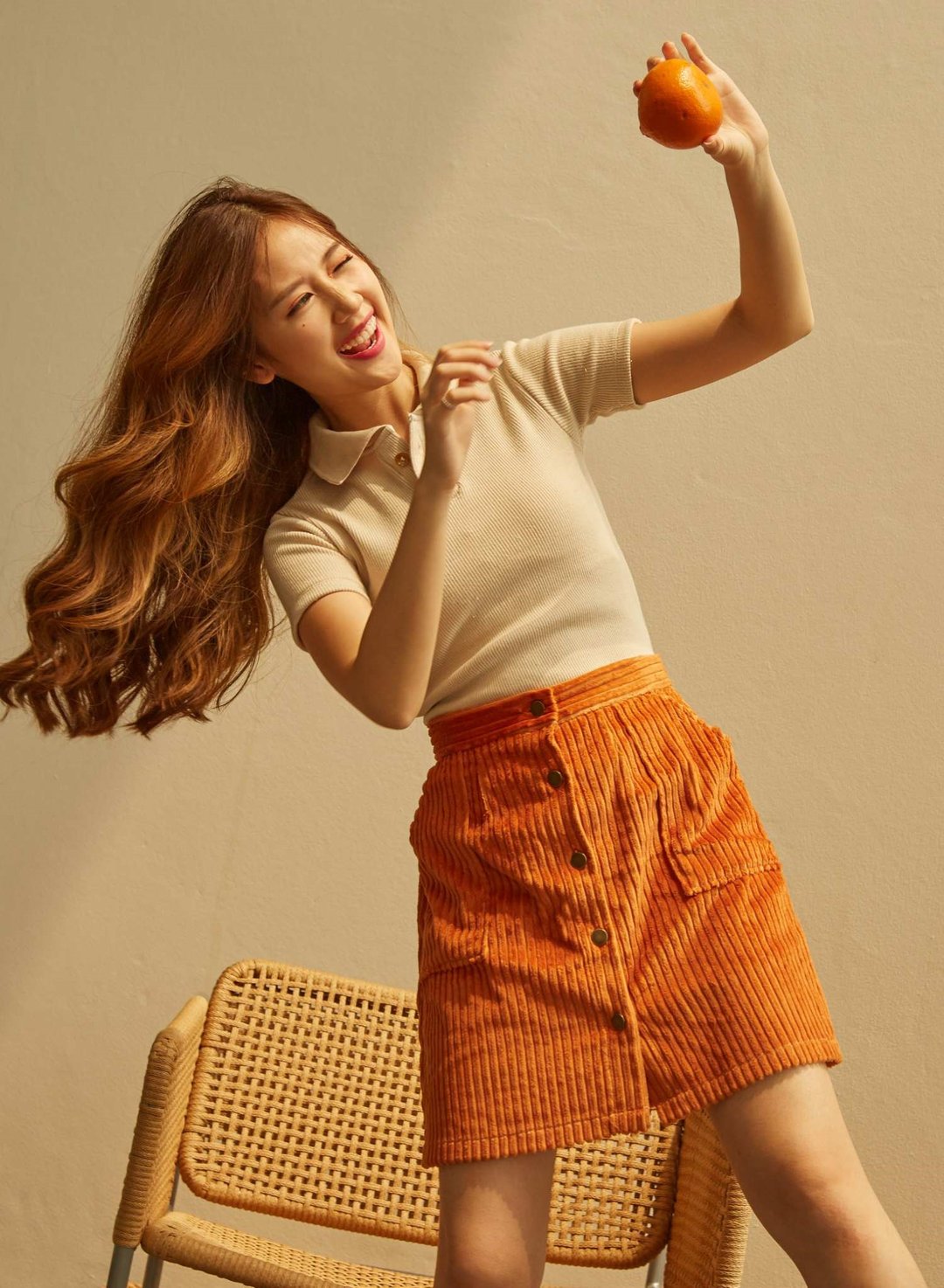 Highestjump Sun shirt (cream) - 女装衬衫 - 棉 卡其色