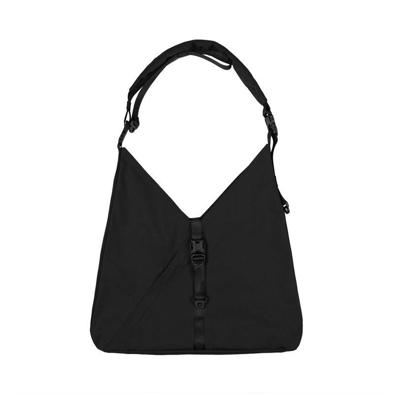 oqLiq-包袱侧背包(黑) - 侧背包/斜挎包 - 其他人造纤维 黑色