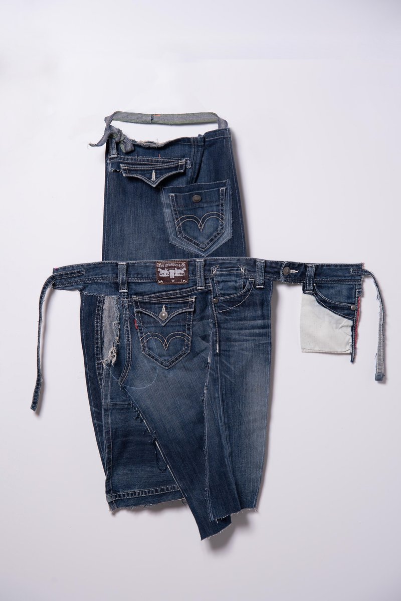 【永续改造】REHOW 设计师工作服/围裙_REMAKE限量商品(牛仔蓝色) - 围裙 - 棉．麻 