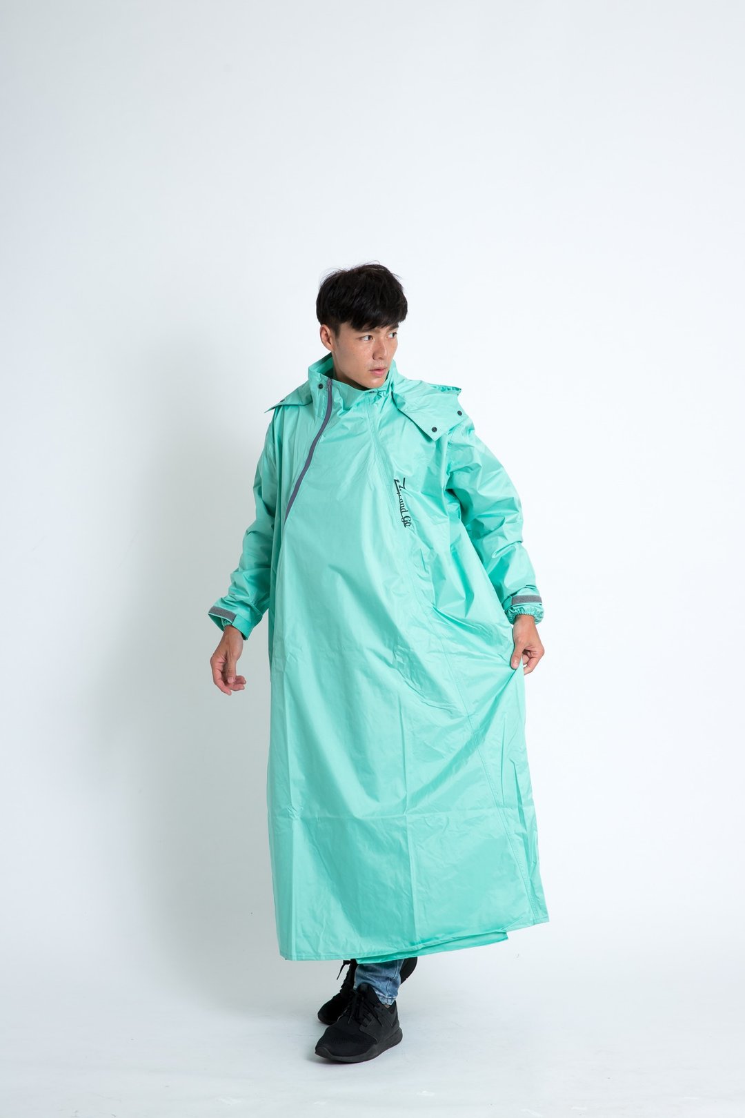 去去雨水走斜开双拉链专利连身式 - 蒂芬妮绿 - 雨伞/雨衣 - 防水材质 绿色