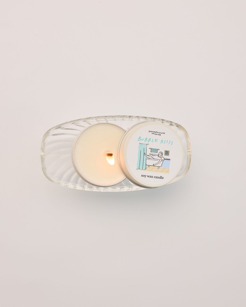 Summerstuff.marine - 大豆蜡烛，泡泡香氛（60 克） - 蜡烛/烛台 - 蜡 白色