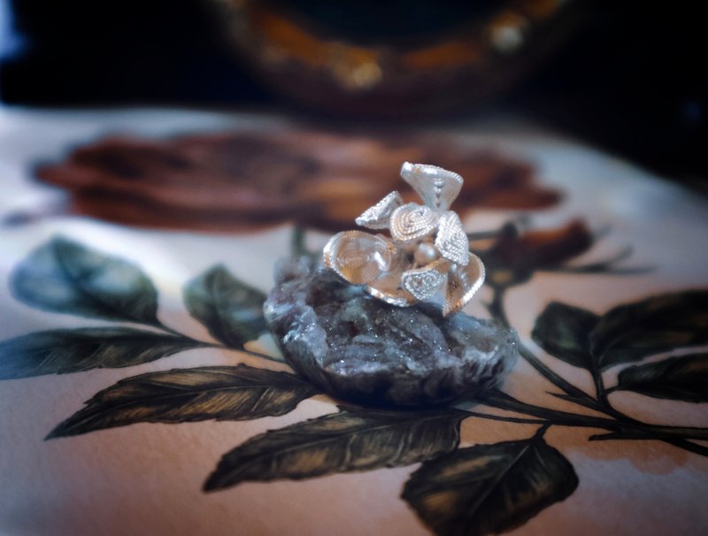 喜锦|925银胸针|现货 - 胸针 - 银 白色