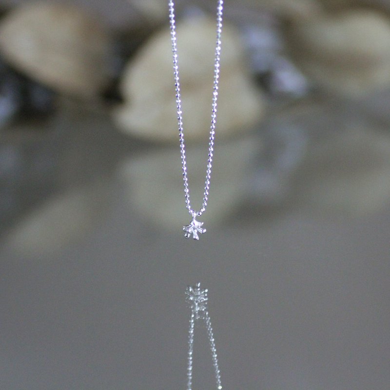 Necklace Olive flower bud 1 crush - 项链 - 纯银 银色