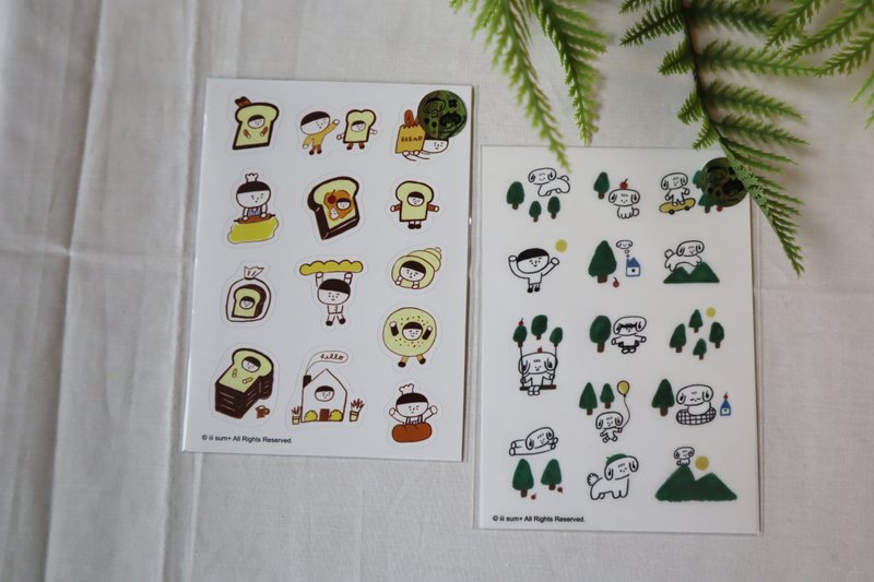 Kobe小狗公园 图鉴贴纸 附明信片一张 - 贴纸 - 塑料 