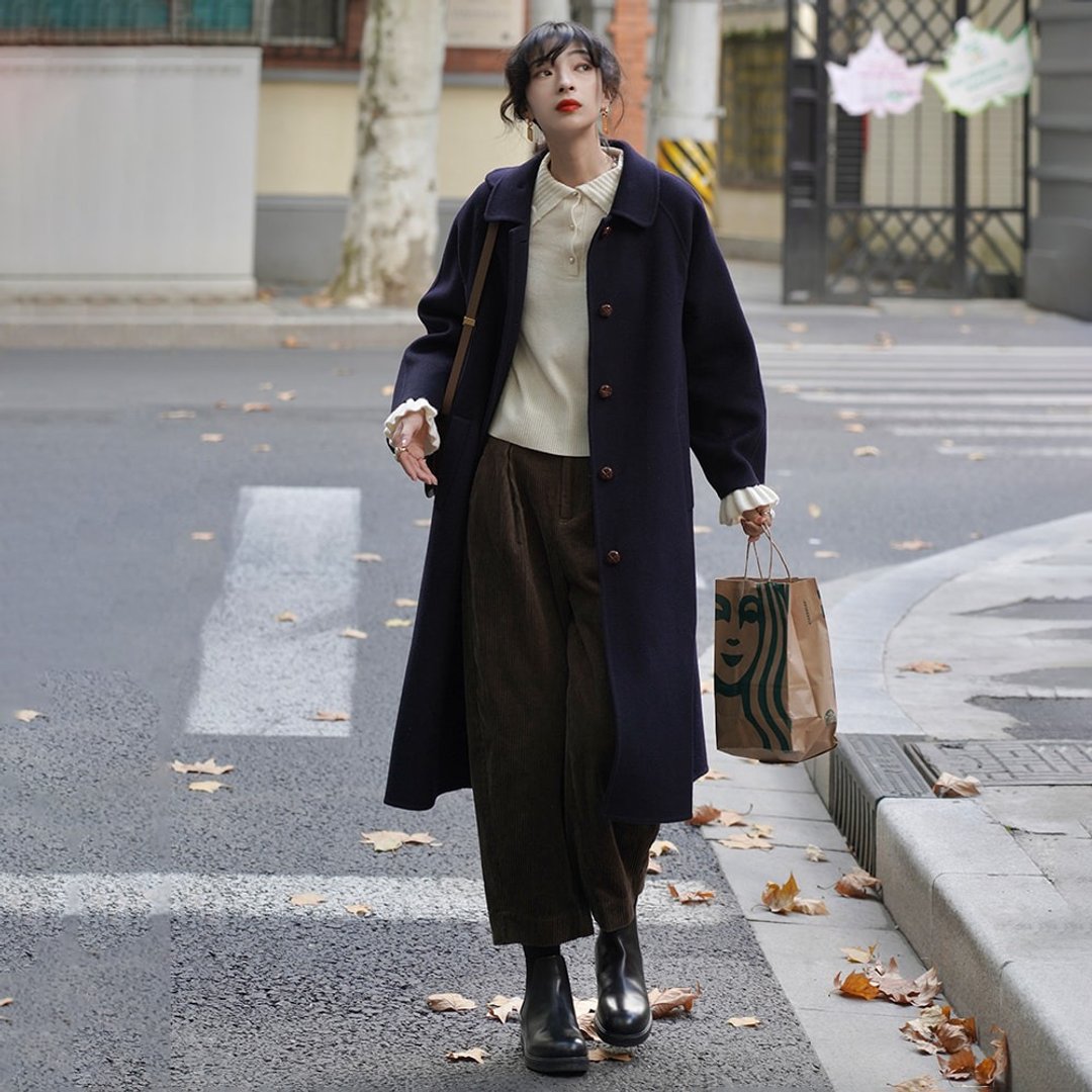 羊毛双面大衣|外套|两色|秋冬款|Sora-847 - 女装休闲/机能外套 - 羊毛 多色