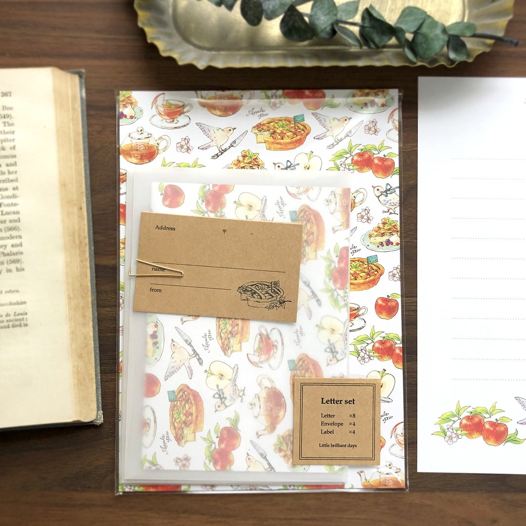 LetterSet ApplePie 信纸组 红茶与苹果派 - 信封/信纸 - 纸 红色
