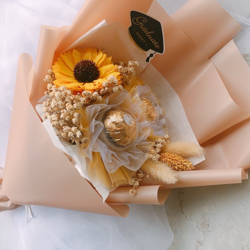 sunshine干燥花束 金莎花束 金莎花 情人节礼物 毕业 告白花束 - 干燥花/捧花 - 植物．花 橘色