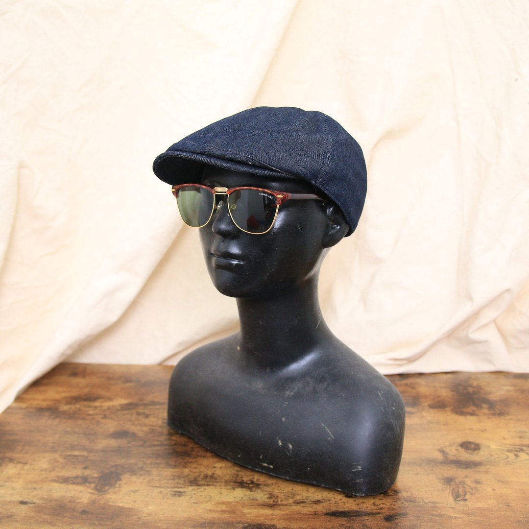 Back to Green:: 复古报童帽 丹宁蓝 d-46//vintage hat - 帽子 - 棉 