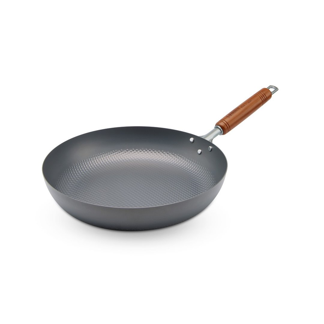 日本燕三条制铁流 顶级窒化铁锅系列 格仔锤纹煎锅 28cm - 厨房用具 - 其他金属 