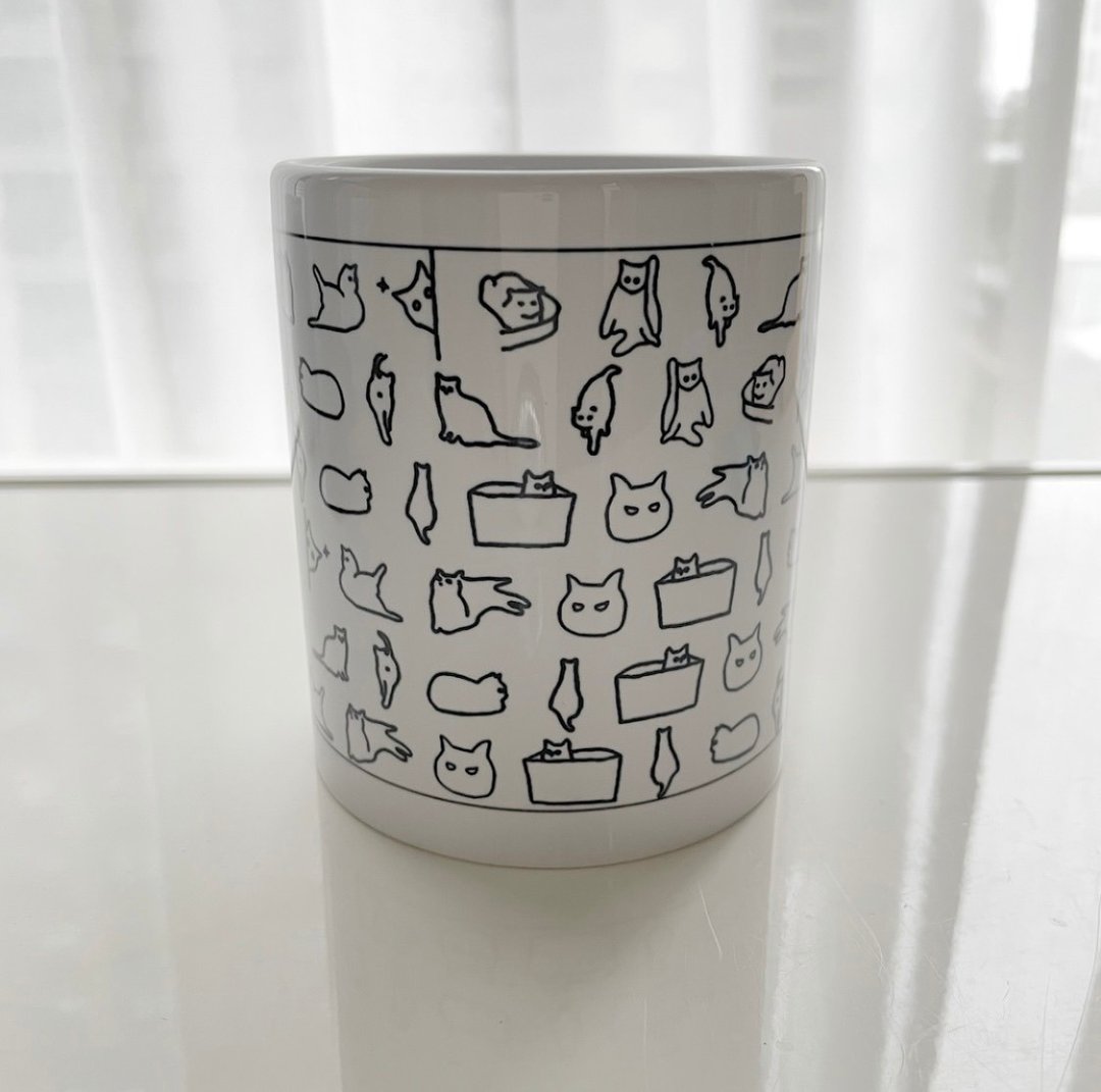 a_good_bb_独家猫咪马克杯 - 咖啡杯/马克杯 - 陶 白色