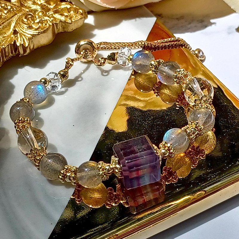 【订制款 06】萤石 | 同人水晶 DIY设计手链 - 手链/手环 - 宝石 