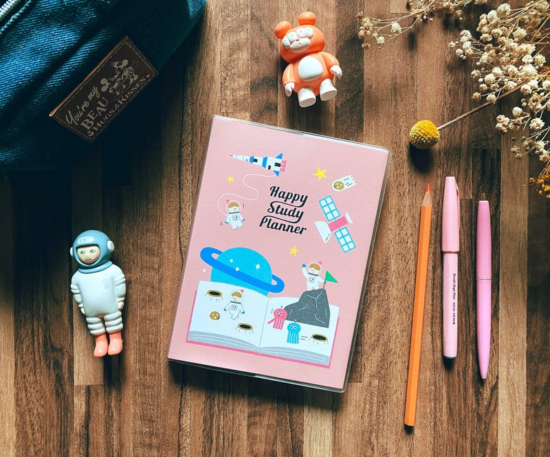 迪梦奇 Happy Study Planner 快乐学习日志 复刻版/天文 - 笔记本/手帐 - 纸 粉红色