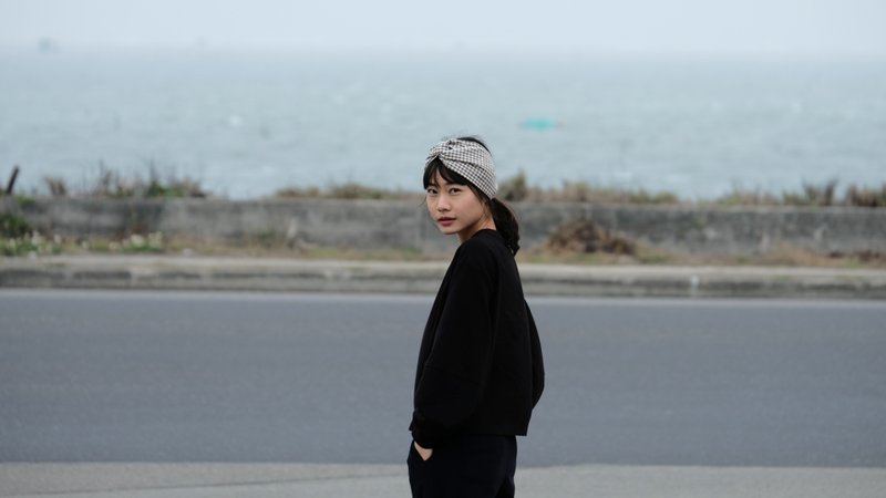 【发带/宽版】可可沙布列 / 格纹 咖啡棕 / 无印风简约款 - 发带/发箍 - 棉．麻 