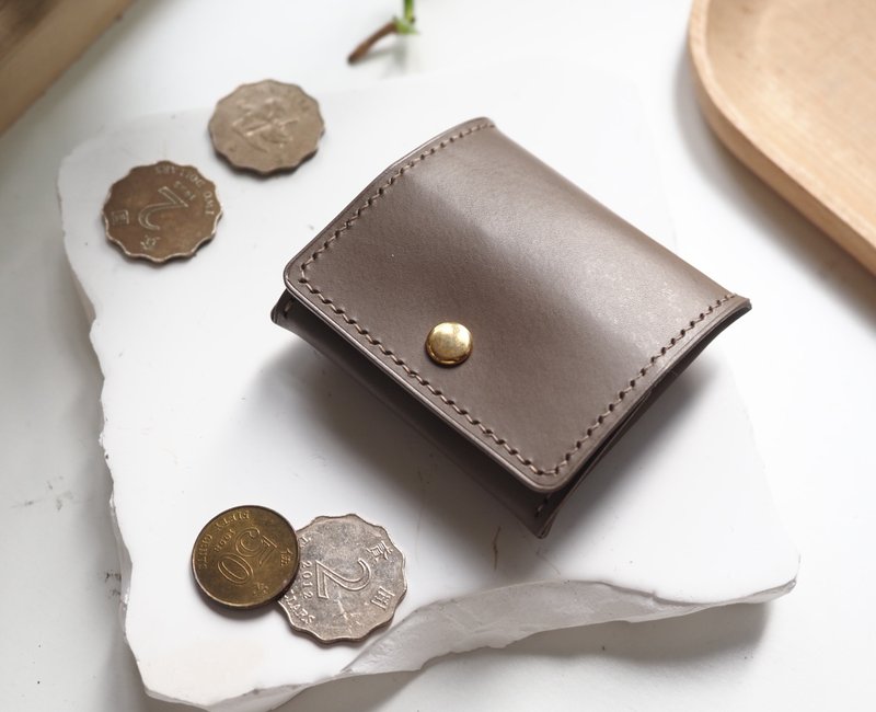 手工皮革精品 零钱小盒子/ 零钱包/散纸包 配烫字 定制化礼物 - 零钱包 - 真皮 多色