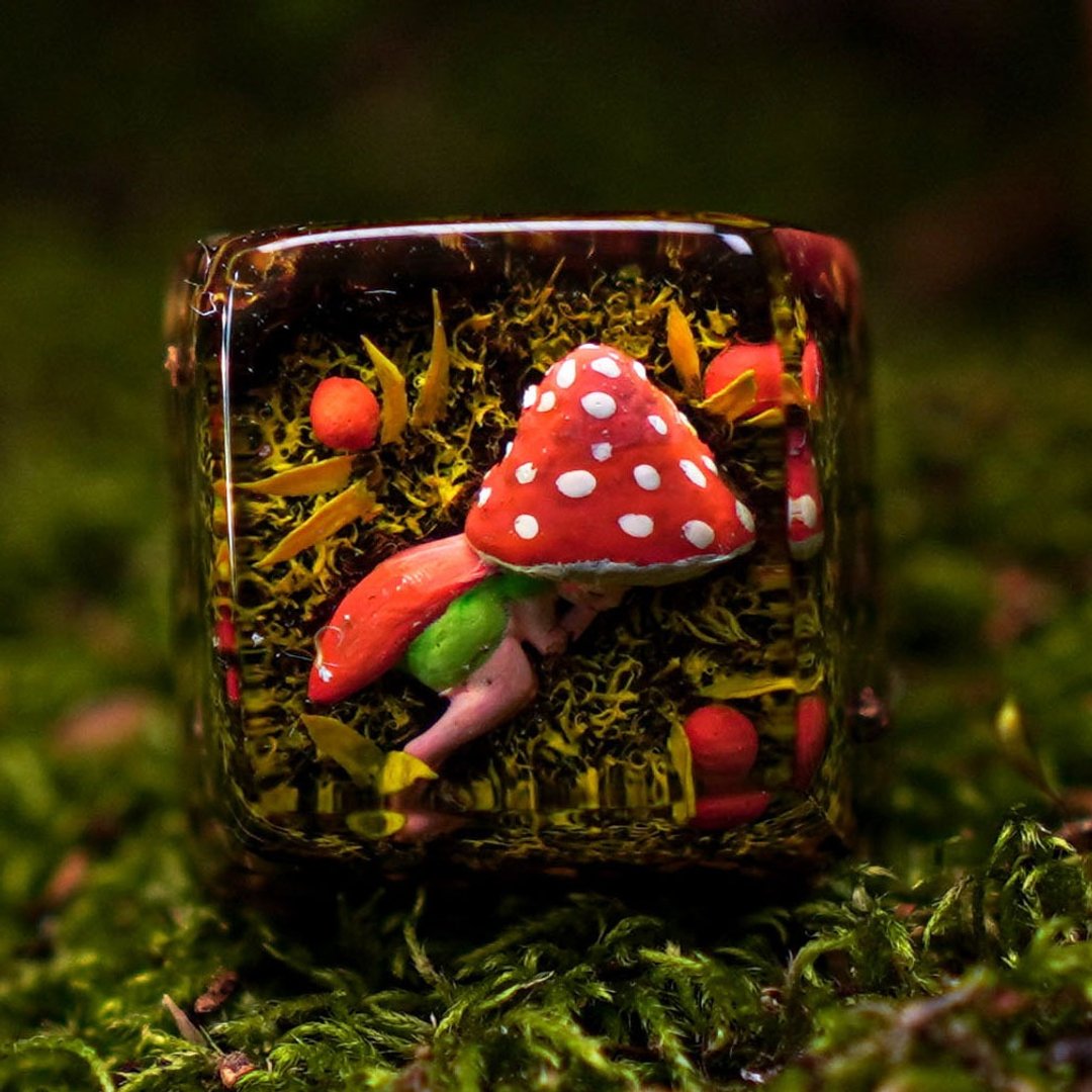 Fairy Dream, Esc Keycap, Custom Keycap, Mechanical Keyboard, Cherry MX Keycap - 电脑配件 - 树脂 红色