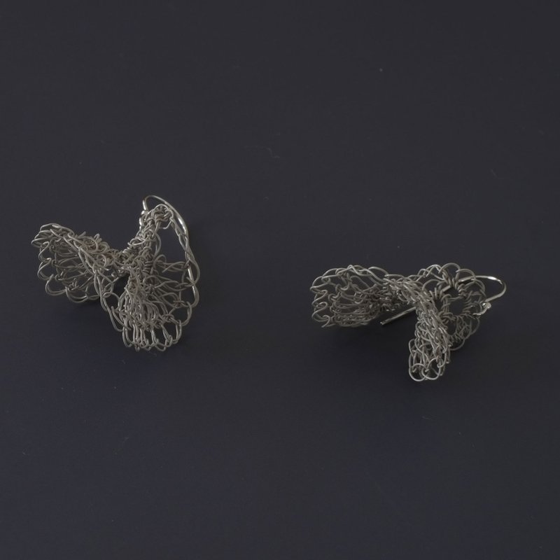 织梦耳环 - 耳环/耳夹 - 其他金属 灰色