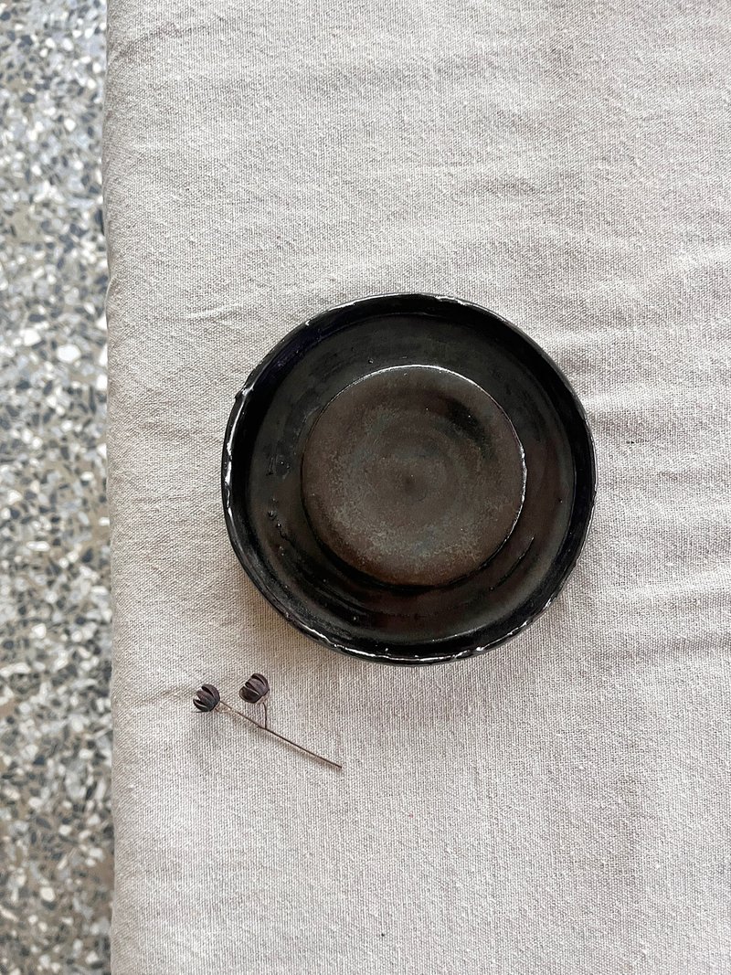 凹凸 壶承 茶盘陶盘 | 陶器皿 - 茶具/茶杯 - 陶 黑色