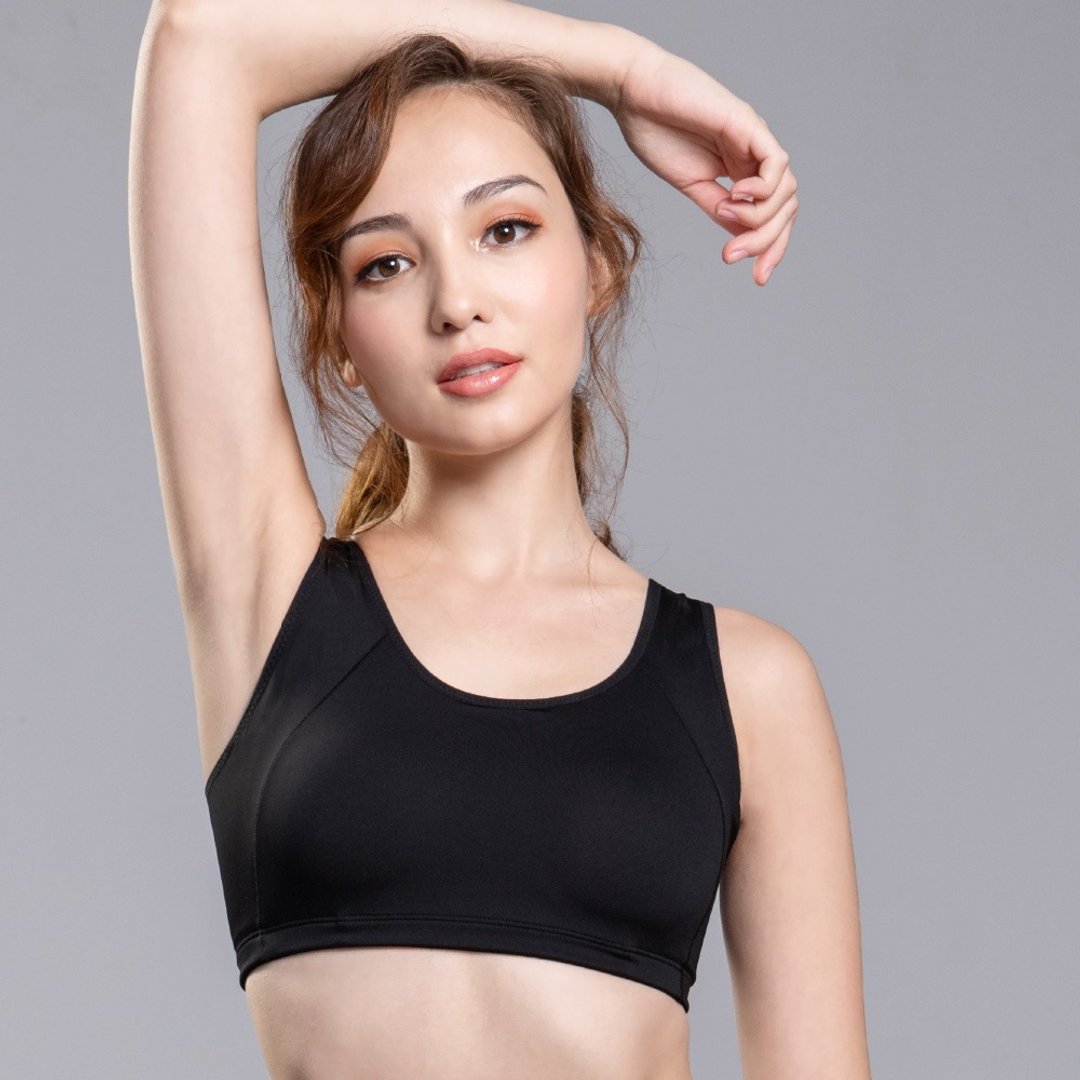 可兰霓Clany MIT获奖显瘦凉感防震 M-2XL运动内衣 经典黑6965-63 - 女装运动内衣 - 聚酯纤维 黑色