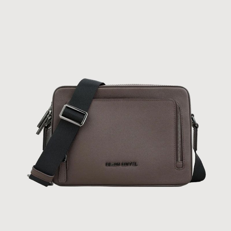 【免费升级送礼包装】维克多-D横式斜背包-培土棕/BF512-TW61-POS - 侧背包/斜挎包 - 真皮 咖啡色