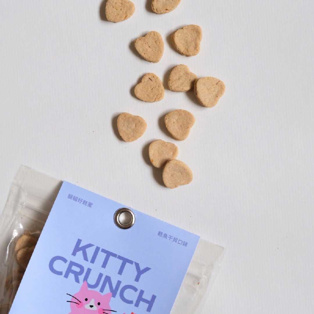 猫猫好鲑蜜【鲑鱼干贝】猫咪零食 KITTY CRUNCH 40g/包 - 零食/点心 - 新鲜食材 粉红色