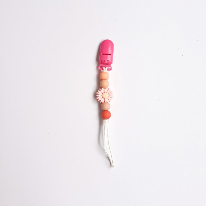 【定制】短款 奶嘴链 奶嘴链夹 / 5颗珠珠 / 食用级硅胶 - 奶瓶/奶嘴 - 硅胶 多色