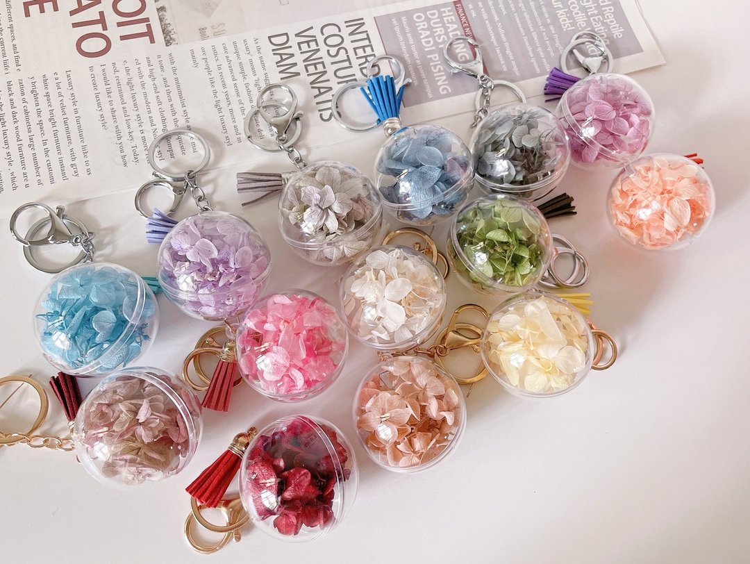 永生花钥匙圈/干燥花钥匙圈/婚礼小物/工商赠品/生日礼物 - 钥匙链/钥匙包 - 植物．花 
