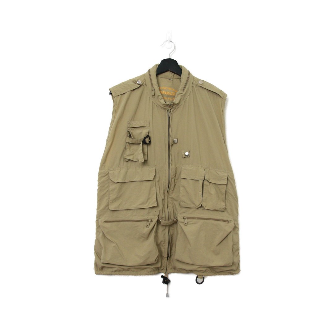 Back to Green-经典钓鱼背心 卡其宽松 多口袋 v-17/vintage vest - 男装背心 - 棉．麻 