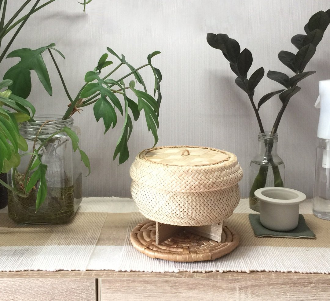 Bamboo steamer with lid 7 inch - 厨房用具 - 竹 咖啡色