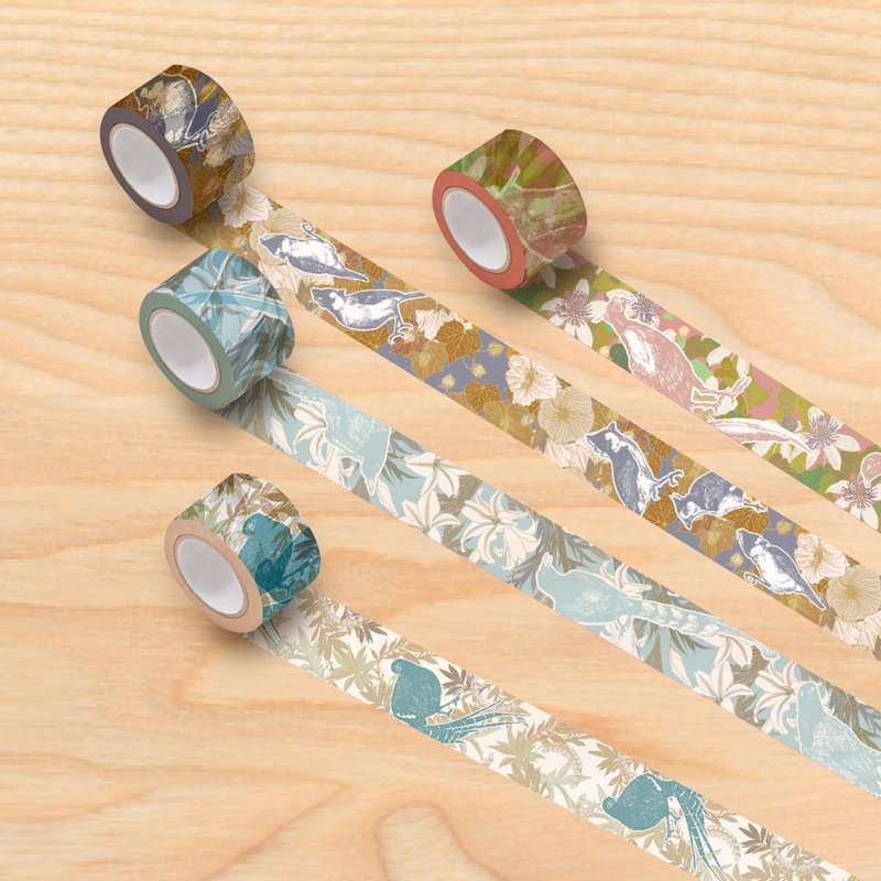 台湾原生特有意象纸胶带系列台湾山林美人 一套四款 - 纸胶带 - 纸 多色