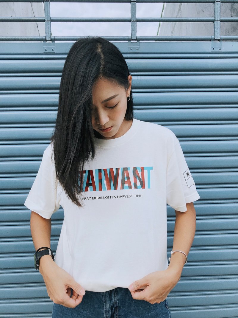 零码优惠【丰收时刻】台湾丰收 Taiwan Harvest 短袖衣服 T-shirt - 中性连帽卫衣/T 恤 - 棉．麻 多色