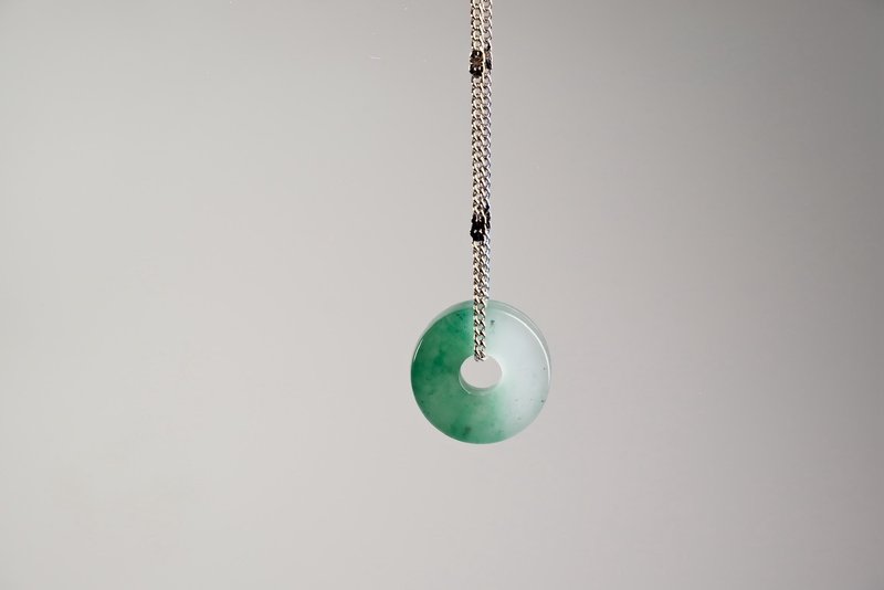 TBF - 非洲翠 平安扣 超透亮 附合金项链 - 项链 - 玉石 